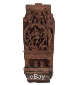 Indien 20. Jh. Holz Fragment A South Indian Carved Wood Chariot Shiva Panel Inde