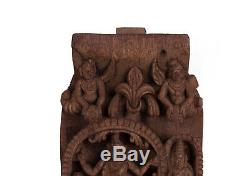 Indien 20. Jh. Holz Fragment A South Indian Carved Wood Chariot Shiva Panel Inde