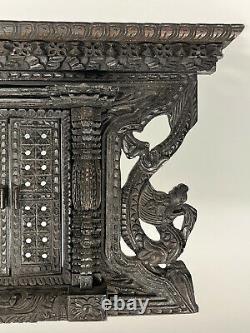 Indonesia Bali Carved Wood Hanging Entryway Panel Zoomorphic Decoration ca. 20th