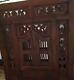 Indonesia Bali Carved Wood Wall Mirror Window Shutters Panels Boho 23 X 27 X 1