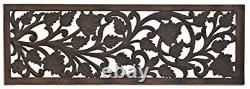 Kraft Mistry Wood Wall Panel 12 x 36 cms Brown Deja Medallion Set of 2 ANDAMAN