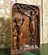 Lady Grape Harvest Vine Scene Carving Panel Antique French Architectural Salvage