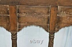 Large Antique 19th Century Indian Carved Wood WindowithBalcony Panel, c1850