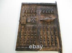 Large Antique African Wood Carving Tribal Sculpture Door Panel Statue Yoruba Art