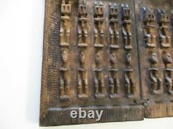 Large Antique African Wood Carving Tribal Sculpture Door Panel Statue Yoruba Art