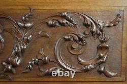 Large Antique French Carved Wood Pediment Panel