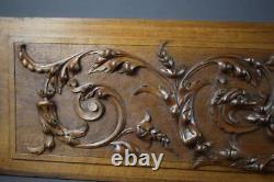 Large Antique French Carved Wood Pediment Panel