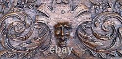 Large Antique Solid Oak Carved Wood Panel Carvings Framed 1890 14.5 X 11