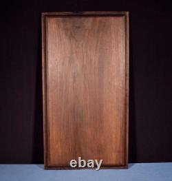 Large French Antique Deep Carved Architectural Panel Door Solid Walnut Wood