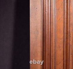 Large French Antique Framed Carved Architectural Panel Door Solid Walnut Wood
