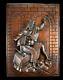 Large Thick Carved Wood Wall Panel Of A King Sculpture Chateau Panel