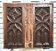 Late 15th C Flamboyant Gothic Tracery Panel Antique French Oak Carving Furniture