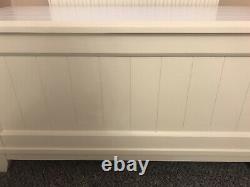 Laura Ashley White Panelled Solid Wood Ottoman Blanket Box. Immaculate Cond