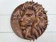 Lion, Carved Panel Of Wood, Painted, 1pc, Carved Lion
