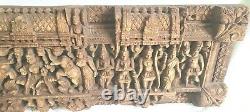 Magnificent Vintage Ceremonial Wall Panel Sculpture hand carved wood Bali Art