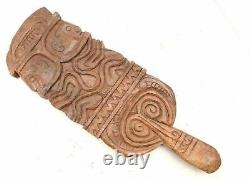 Massim Paddle Club wood Carved Papua new guinea plaque panel Trobrainds island