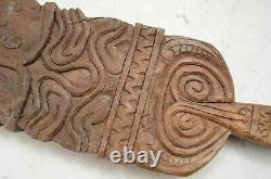 Massim Paddle Club wood Carved Papua new guinea plaque panel Trobrainds island