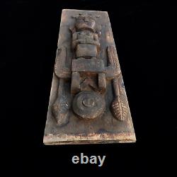 Nias Wood Panel Ancestor Figure Sculpture Primitive Carved Statue Tribal Art