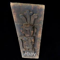 Nias Wood Panel Ancestor Figure Sculpture Primitive Carved Statue Tribal Art