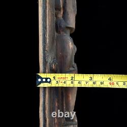 Nias Wood Panel Ancestor Figure Sculpture Primitive Carved Statue Tribal Art