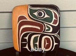 Northwest Coast Native Art Eagle panel plaque wood carving