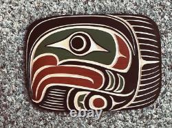 Northwest Coast Native Art Salmon wall panel wood carving Free Shipping