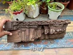 Old Antique Wood Hand Carved Door Wall Panel Rare Panel Bracket Wall Decor