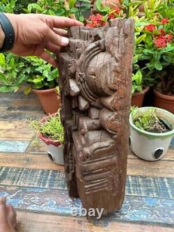 Old Antique Wood Hand Carved Door Wall Panel Rare Panel Bracket Wall Decor