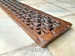 Old Vintage Rare Hand Carved Unique Design Wooden Door Jali Panel