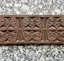 Old Vintage Rare Wood Fine Ancient Hand Carved Flower Design Door Panel (wdp. 3)