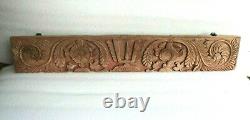 Old Wooden Hand Carved Wall Hanging Panel Wall Decorative Collectible Art BS-5