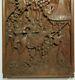Old Or Antique Chinese Deep Carved Wood Relief Figural Panel