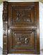 One Of 30 Tall French Antique Carved Panel Oak Wood Bistro Scene N°2