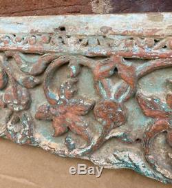 Original Antique Carved Wood Panel Originally from India Decorative Hanging