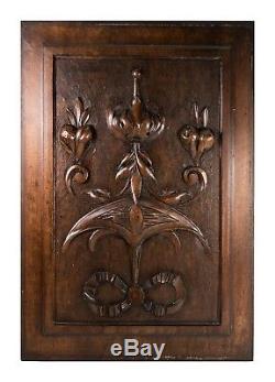 PAIR Antique Victorian 21x15 Carved Wood Architectural Furniture Door Panels