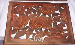 Pair Antique Chinese Wood Carving Sculpture Architectural Panels