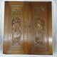 Pair Antique French Solid Oak Carved Wood Door/panel Ribbon Louis Xvi