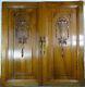Pair Antique French Solid Walnut Carved Wood Door/panel Art Deco Salvage
