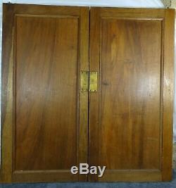 Pair Antique French Solid Walnut Carved Wood Door/Panel Art Deco Salvage
