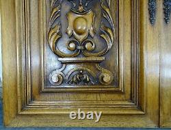 Pair Antique French Solid Walnut Carved Wood Door/Panel Régence