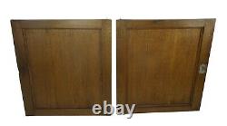 Pair Antique French hand Carved Oak Door Panels Reclaimed Architectural Birds