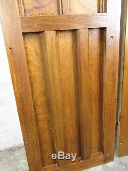 Pair L Carved Wood Gothic Kitchen Cabinet Doors Panels Reclaimed Architectural