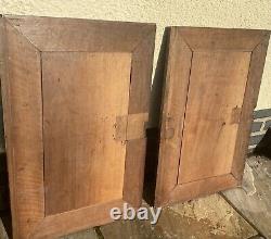 Pair Of Stunning Antique French Carved Wood Panels Walnut Nudes Carving 1890