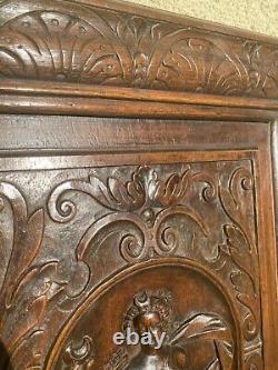 Pair Of Stunning Antique French Carved Wood Panels Walnut Nudes Carving 1890