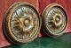 Pair Victorian Rosette Carved Wood Panel Antique French Architctural Salvage 7