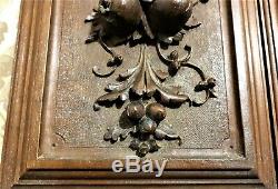 Pair bow fruit garland wood carving panel Antique french architectural salvage