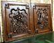 Pair Farmhouse Country Trophy Carving Panel Antique French Architectural Salvage