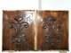 Pair Flower Scroll Leaf Wood Carving Panel Antique French Architectural Salvage
