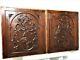 Pair Griffin Scroll Leaves Carving Panel Antique French Architectural Salvage 22