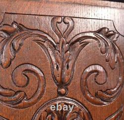 Pair of Antique French Carved Architectural Panels/Trim in Solid Oak Wood